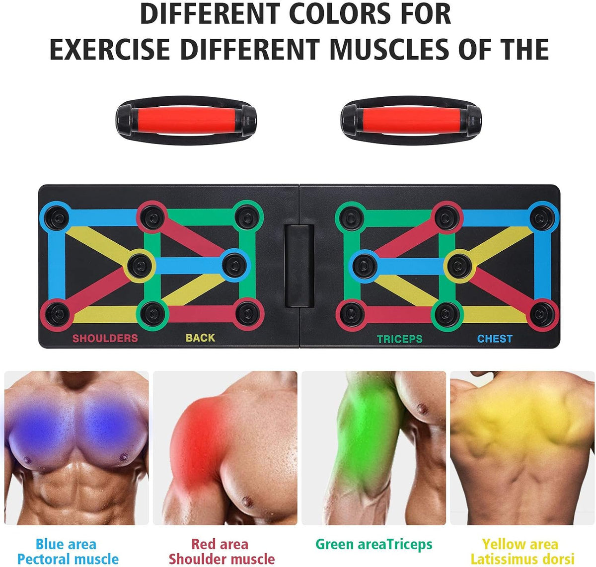 Push-Up Rack Board, 12-In-1 Foldable Multifunctional Home Training Fitness Equipment, Portable Push-Up Training Frame, Adjustable Push-Up Board